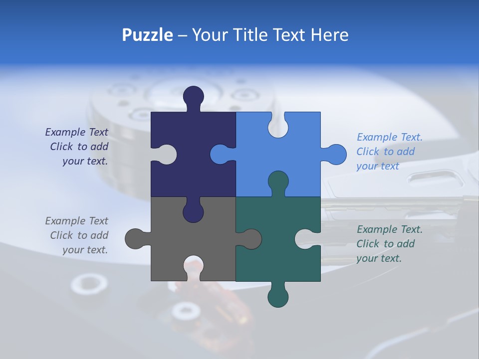 Hard Drive Close Up Technology PowerPoint Template