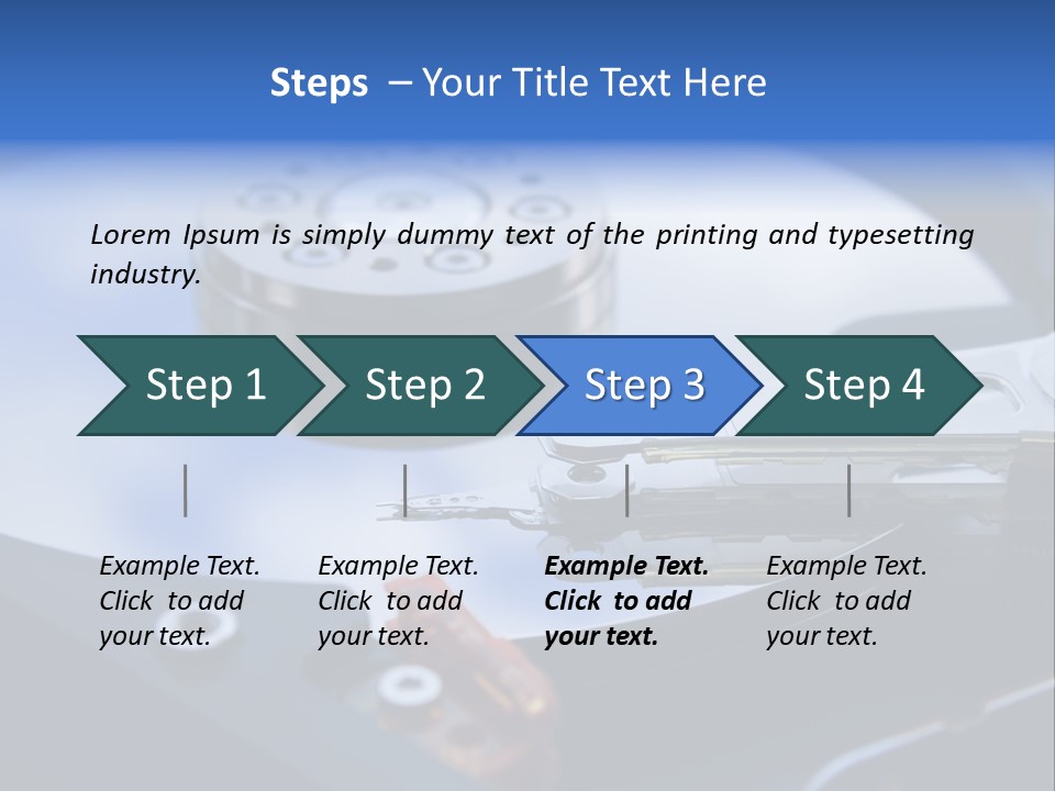 Hard Drive Close Up Technology PowerPoint Template