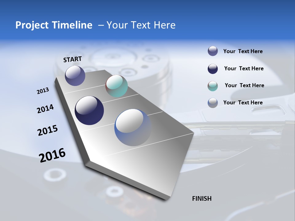 Hard Drive Close Up Technology PowerPoint Template