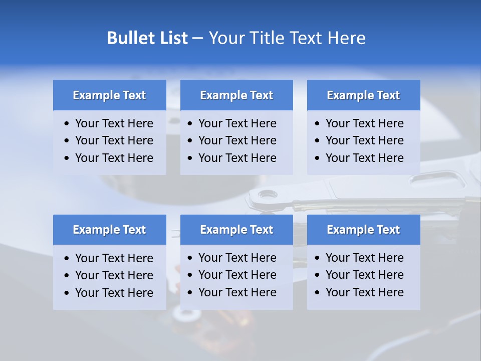 Hard Drive Close Up Technology PowerPoint Template