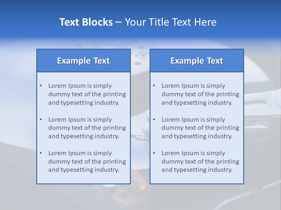 Hard Drive Close Up Technology PowerPoint Template