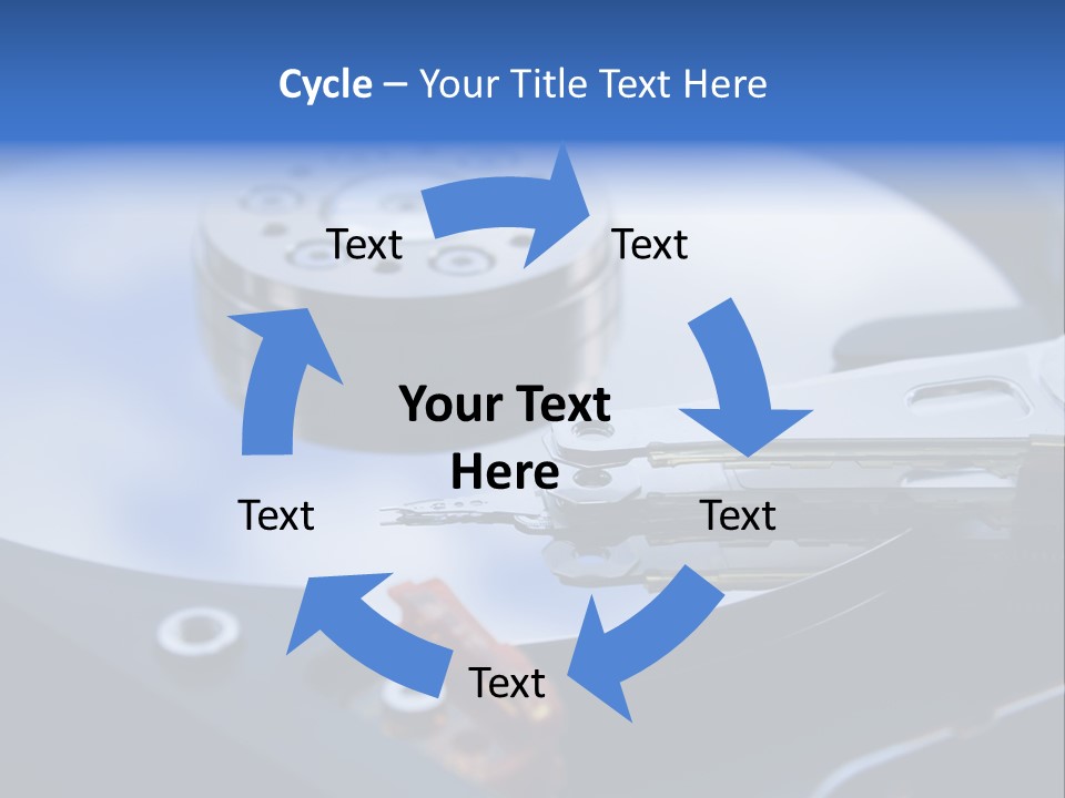 Hard Drive Close Up Technology PowerPoint Template