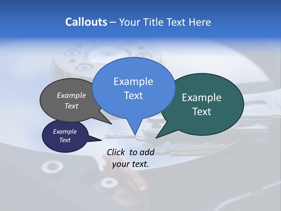 Hard Drive Close Up Technology PowerPoint Template