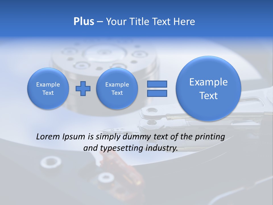 Hard Drive Close Up Technology PowerPoint Template