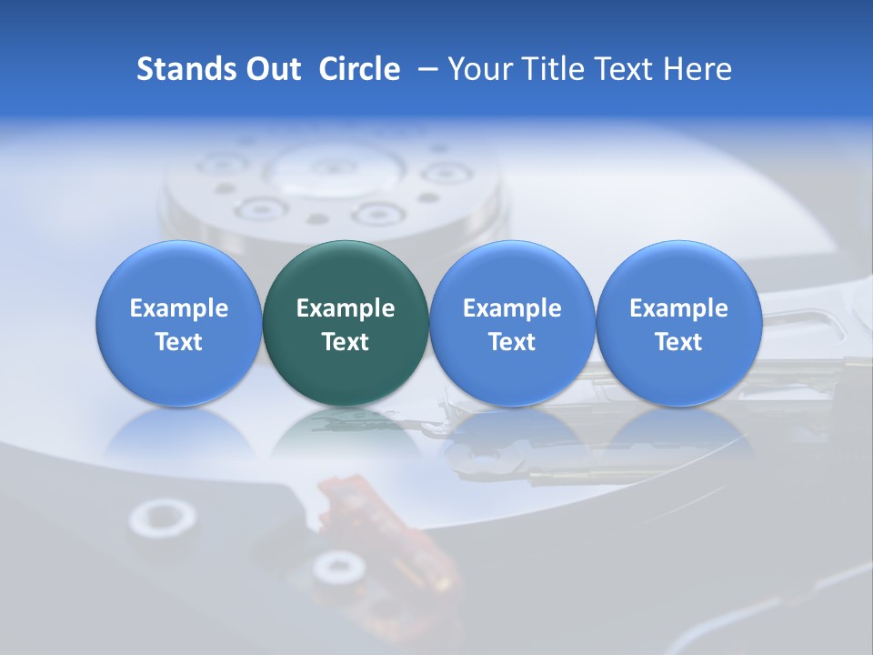 Hard Drive Close Up Technology PowerPoint Template