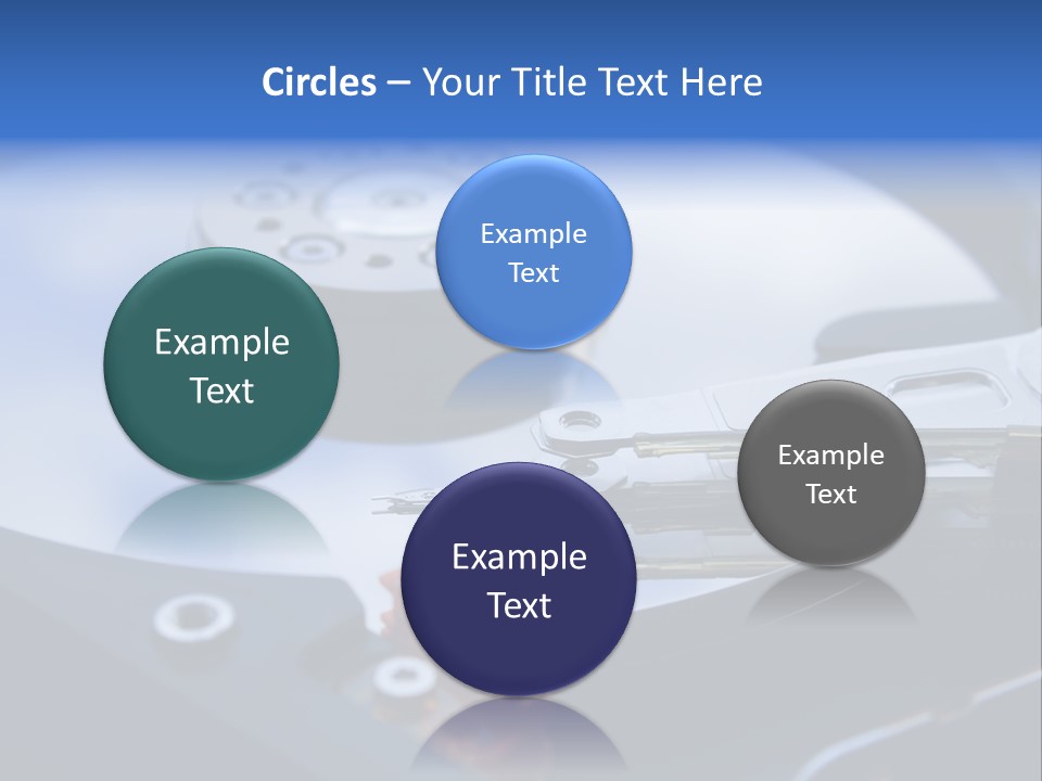 Hard Drive Close Up Technology PowerPoint Template