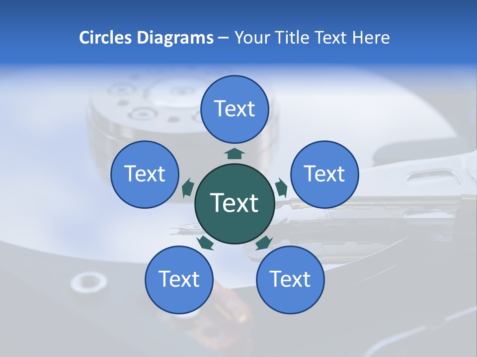 Hard Drive Close Up Technology PowerPoint Template