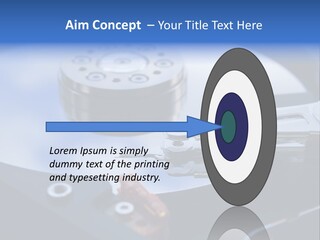 Hard Drive Close Up Technology PowerPoint Template