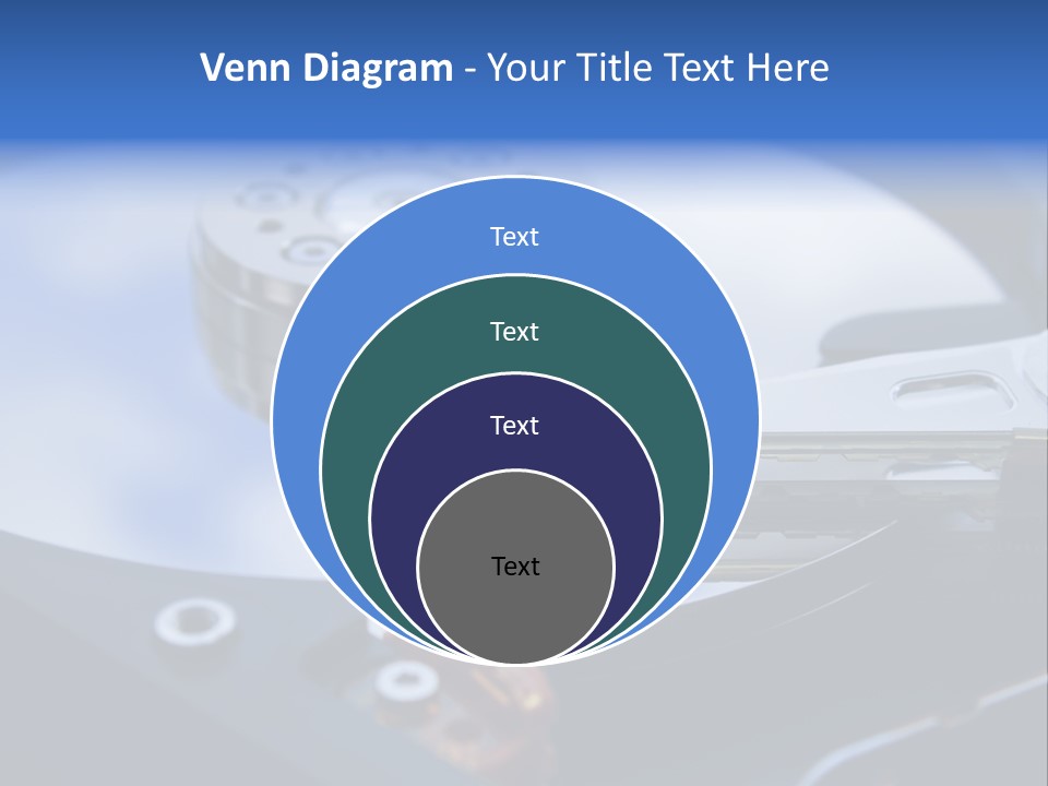 Hard Drive Close Up Technology PowerPoint Template