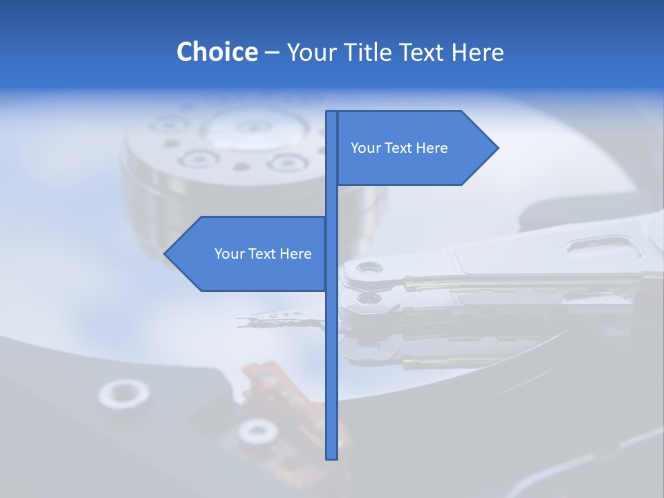 Hard Drive Close Up Technology PowerPoint Template