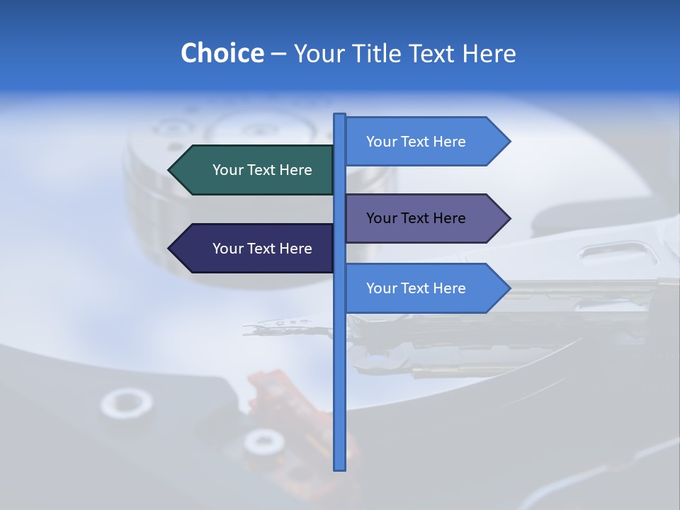Hard Drive Close Up Technology PowerPoint Template
