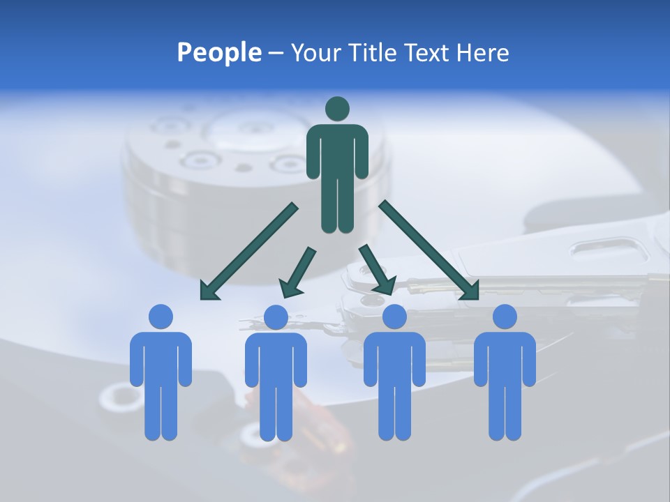 Hard Drive Close Up Technology PowerPoint Template