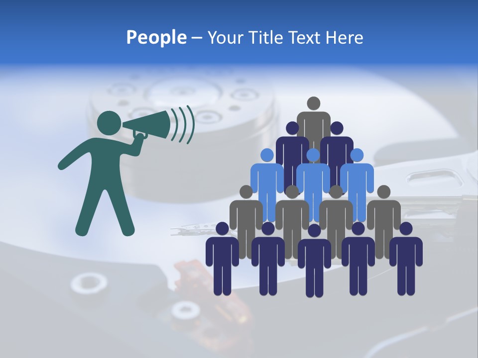 Hard Drive Close Up Technology PowerPoint Template