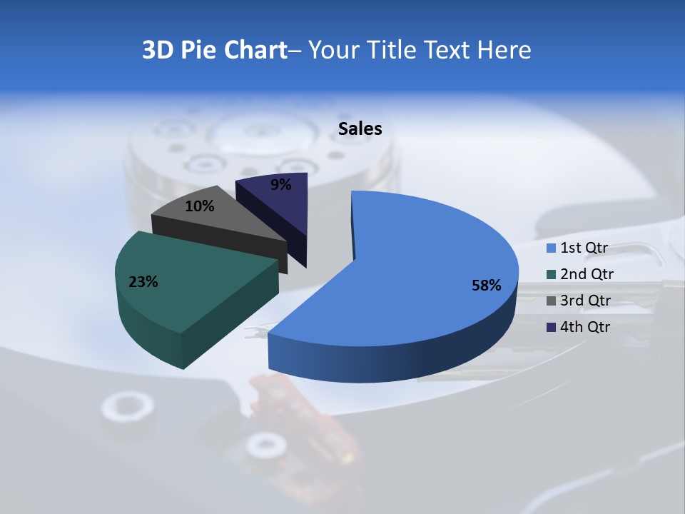 Hard Drive Close Up Technology PowerPoint Template