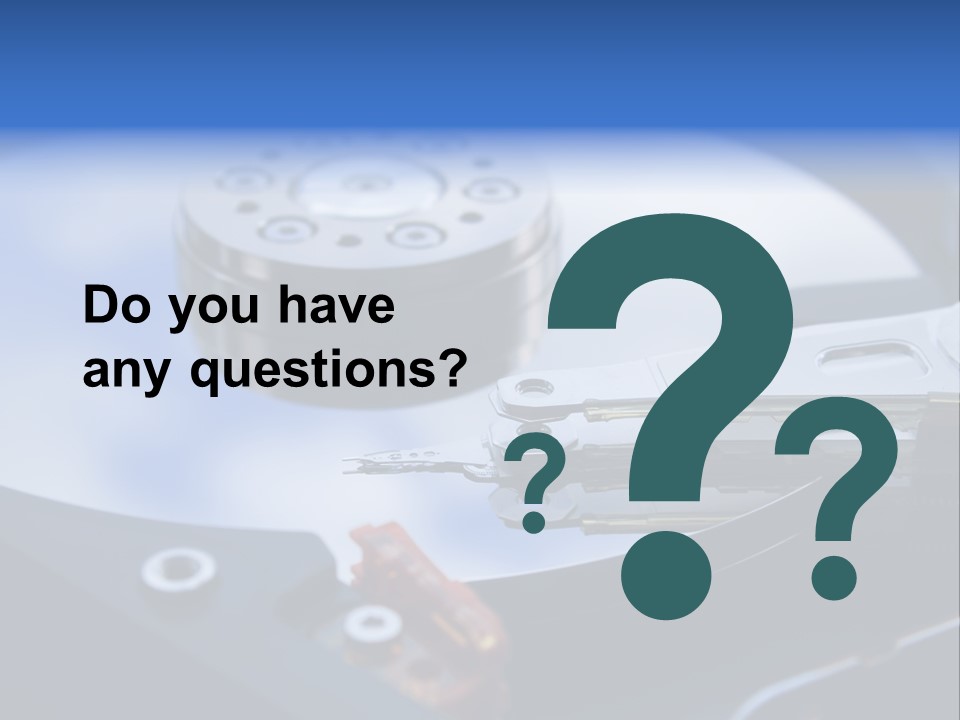 Hard Drive Close Up Technology PowerPoint Template