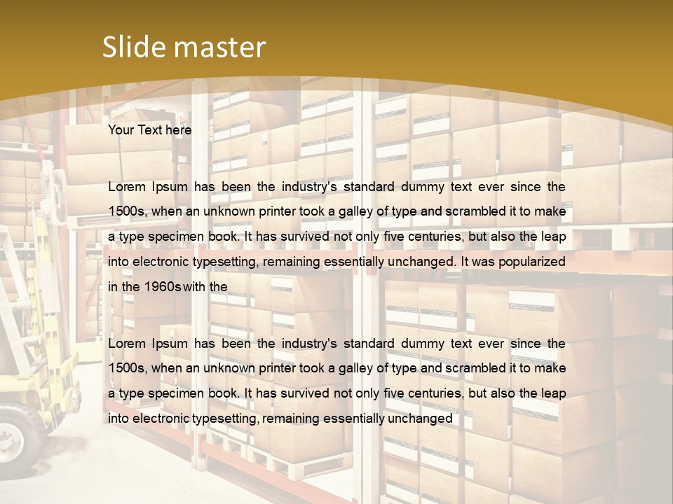 Goods Indoors Horizontal PowerPoint Template