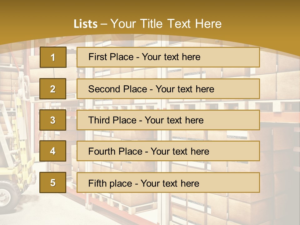 Goods Indoors Horizontal PowerPoint Template