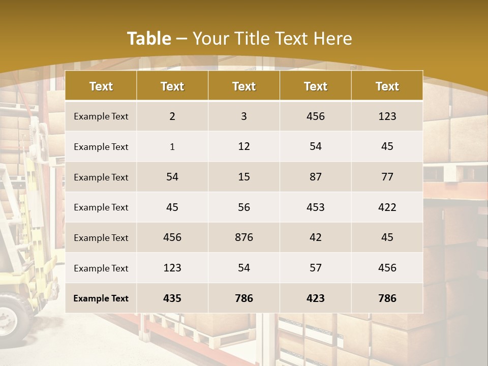 Goods Indoors Horizontal PowerPoint Template