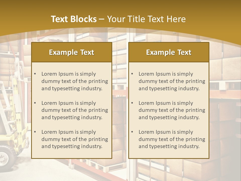 Goods Indoors Horizontal PowerPoint Template