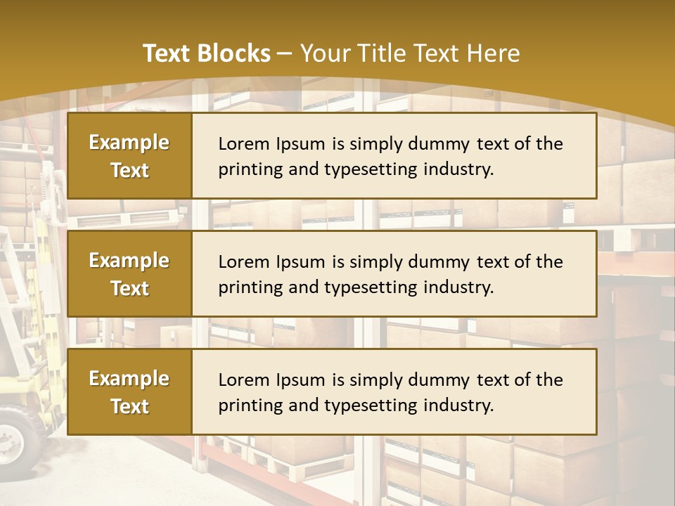 Goods Indoors Horizontal PowerPoint Template