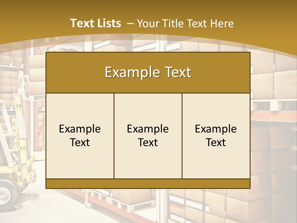 Goods Indoors Horizontal PowerPoint Template