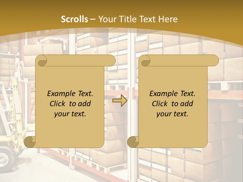 Goods Indoors Horizontal PowerPoint Template
