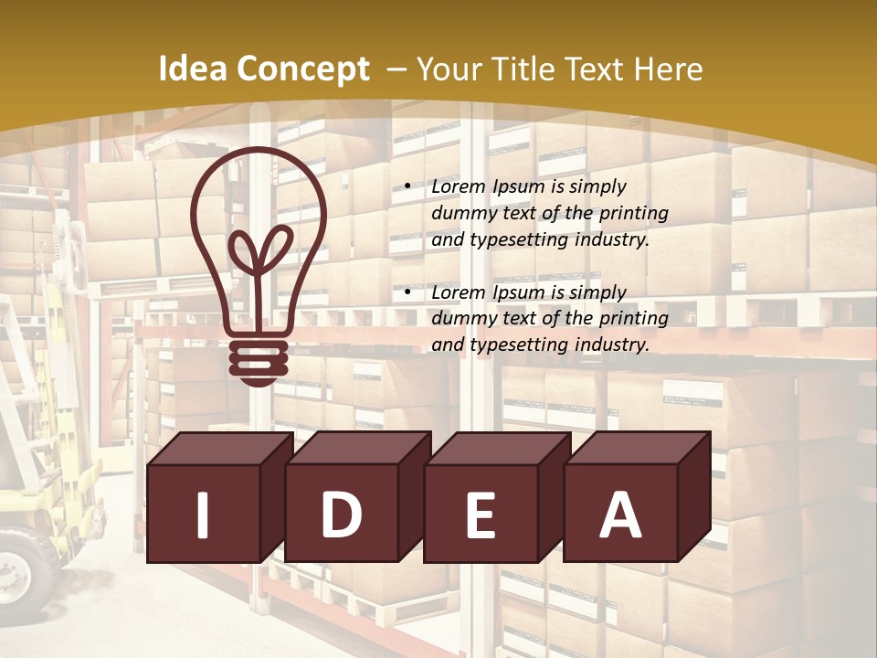 Goods Indoors Horizontal PowerPoint Template