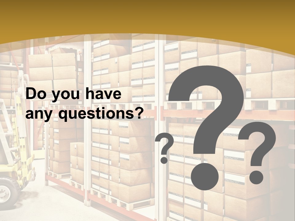 Goods Indoors Horizontal PowerPoint Template