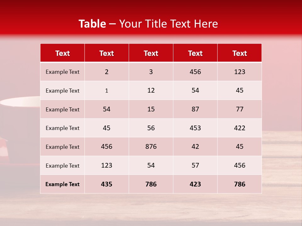 Table Wallpaper Still Life PowerPoint Template