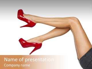 Slim Fashion Female PowerPoint Template
