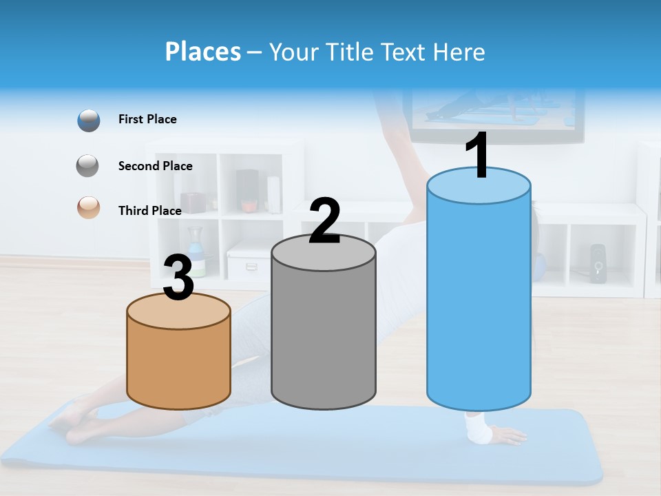 Barefoot Television Woman PowerPoint Template