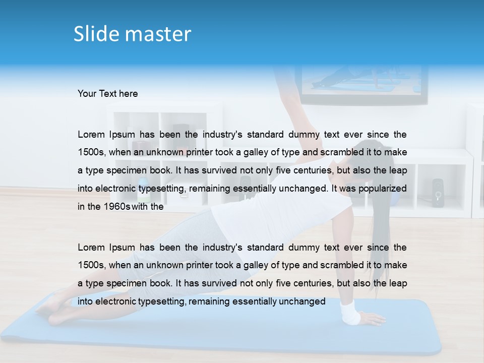 Barefoot Television Woman PowerPoint Template