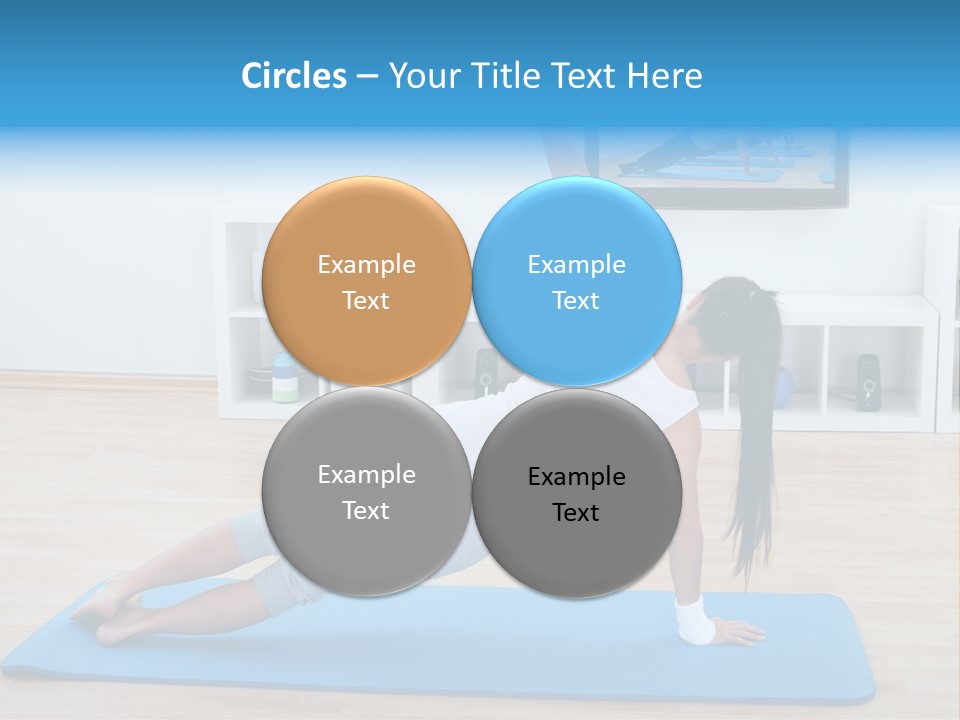 Barefoot Television Woman PowerPoint Template