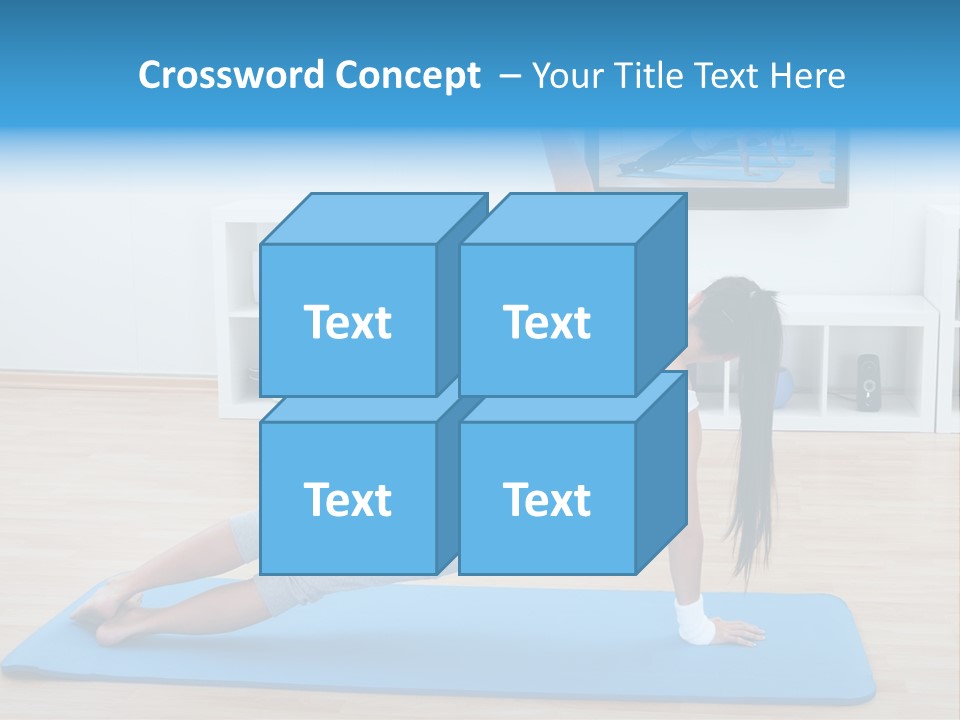 Barefoot Television Woman PowerPoint Template