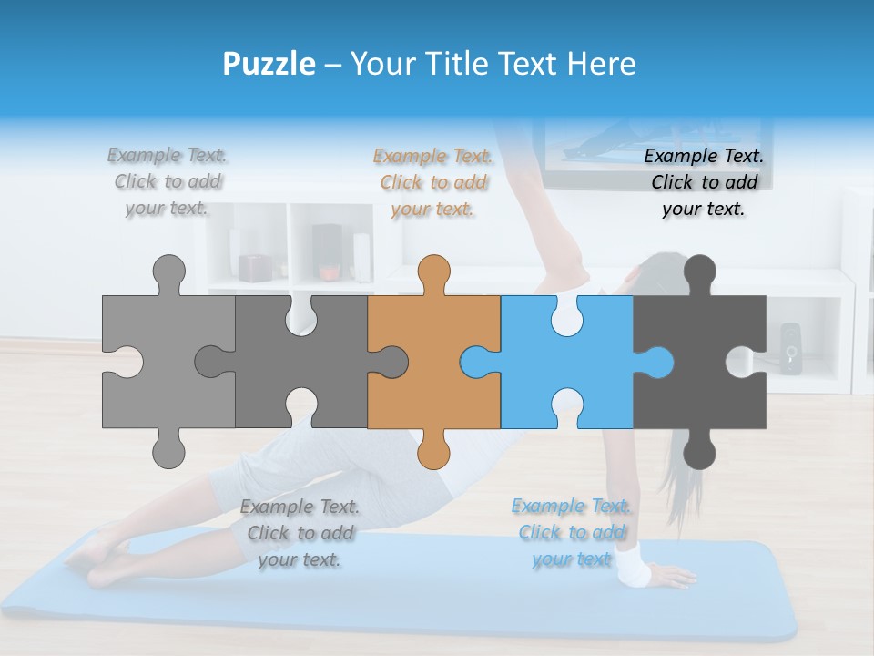 Barefoot Television Woman PowerPoint Template