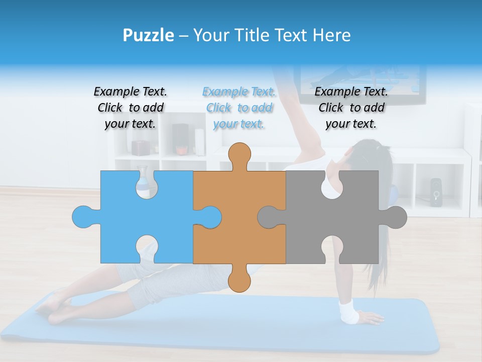 Barefoot Television Woman PowerPoint Template