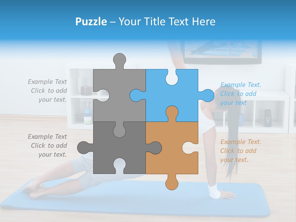 Barefoot Television Woman PowerPoint Template