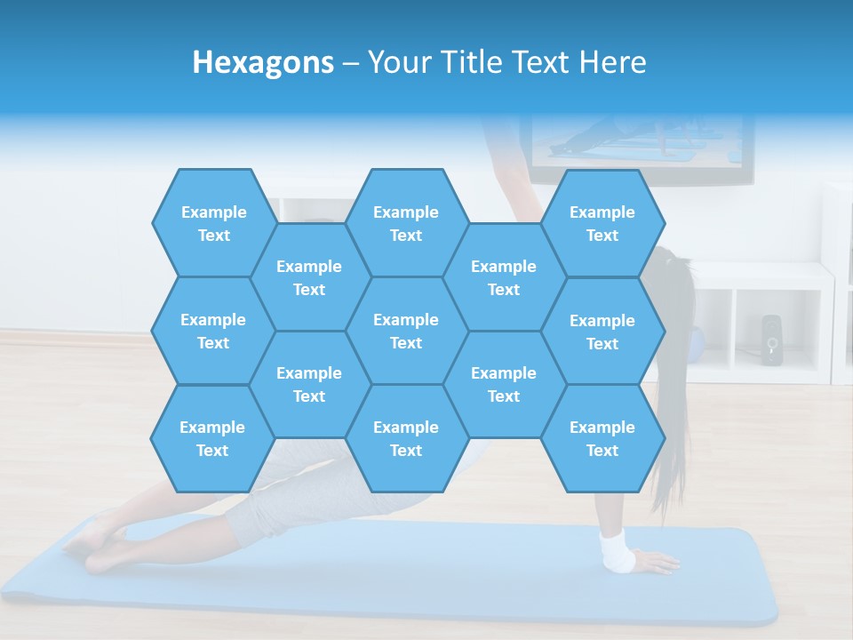 Barefoot Television Woman PowerPoint Template