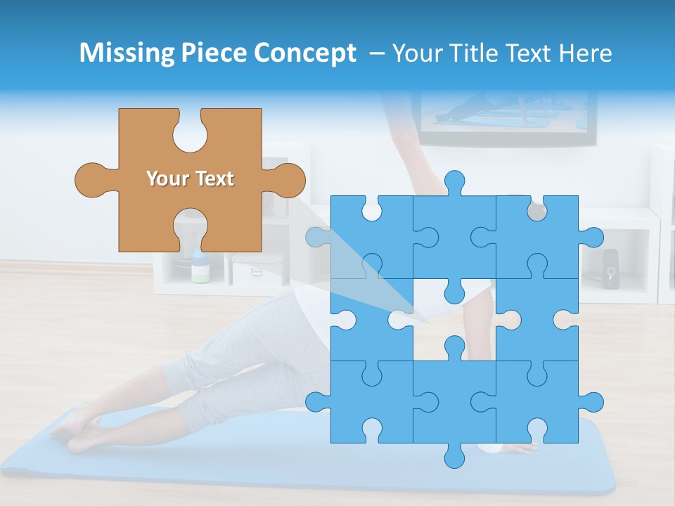 Barefoot Television Woman PowerPoint Template