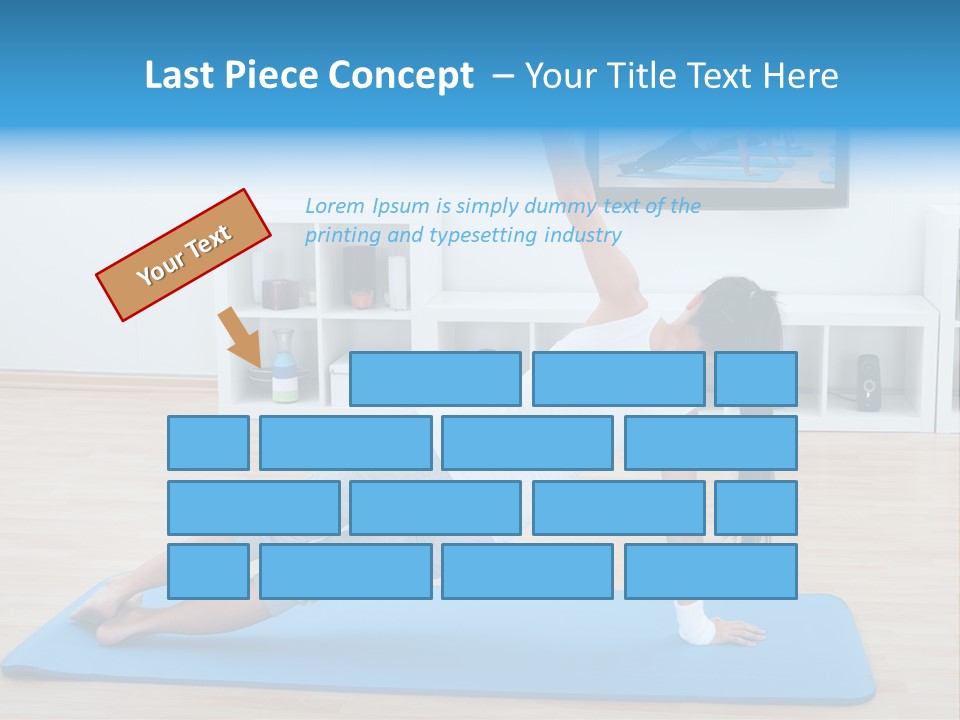 Barefoot Television Woman PowerPoint Template