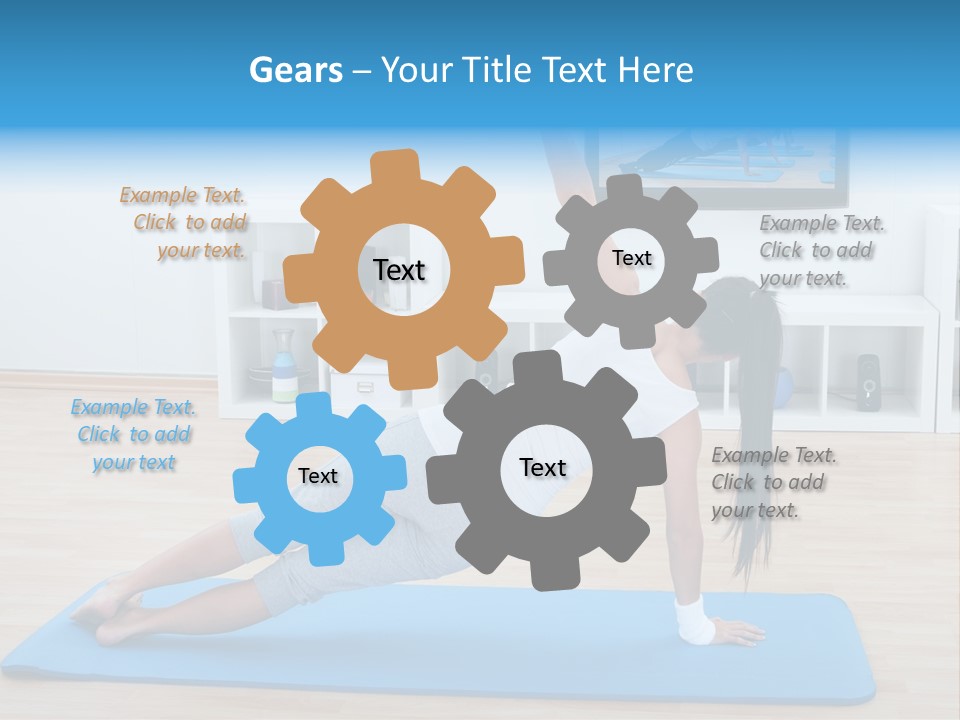 Barefoot Television Woman PowerPoint Template