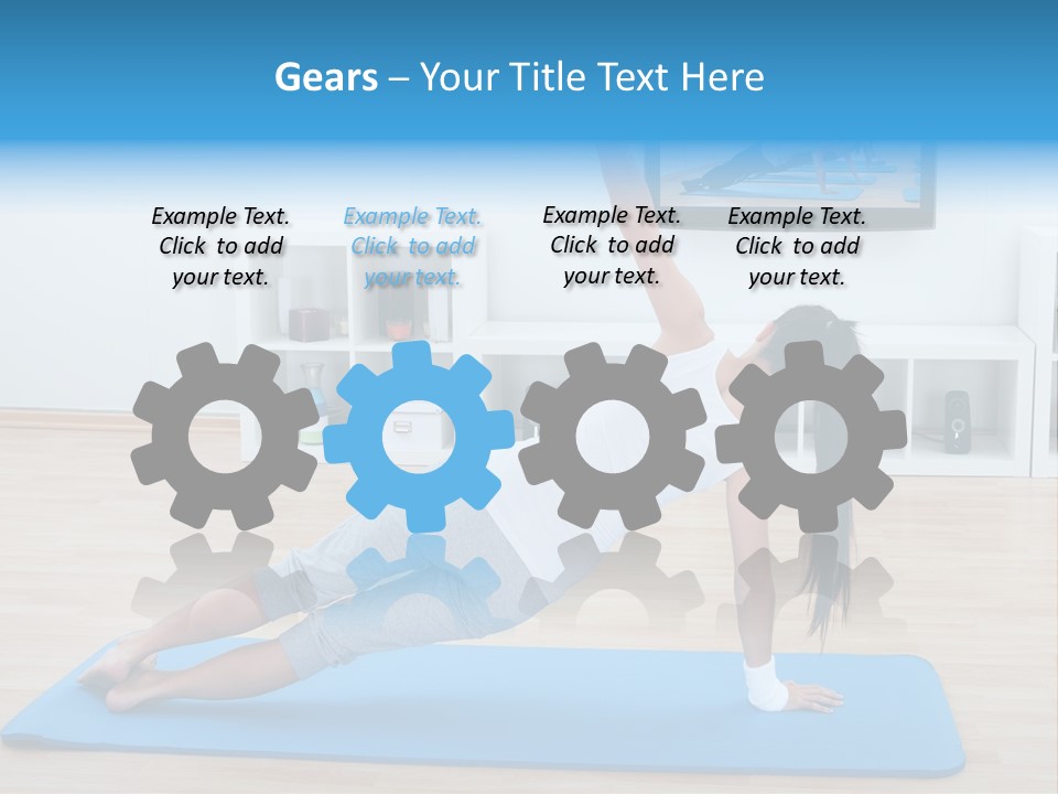 Barefoot Television Woman PowerPoint Template