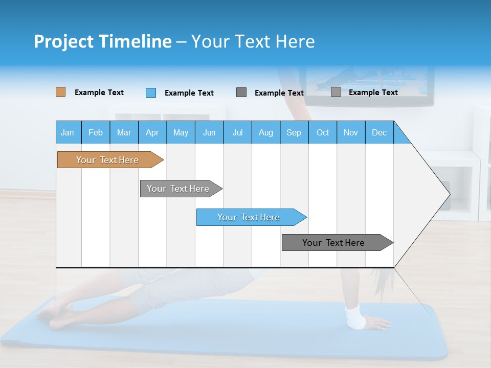 Barefoot Television Woman PowerPoint Template