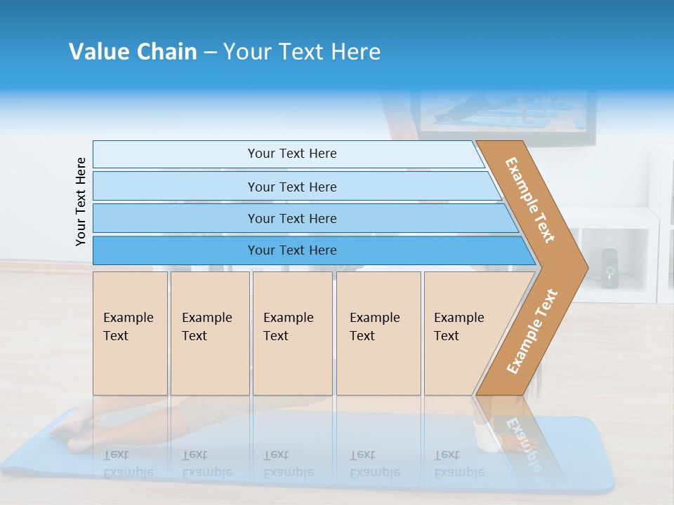 Barefoot Television Woman PowerPoint Template