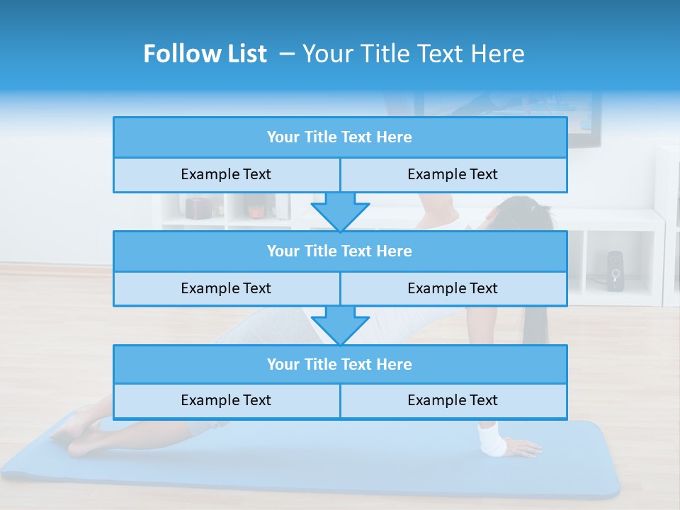 Barefoot Television Woman PowerPoint Template