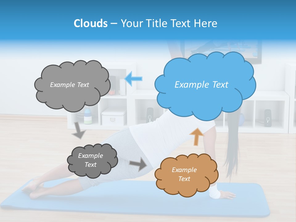 Barefoot Television Woman PowerPoint Template