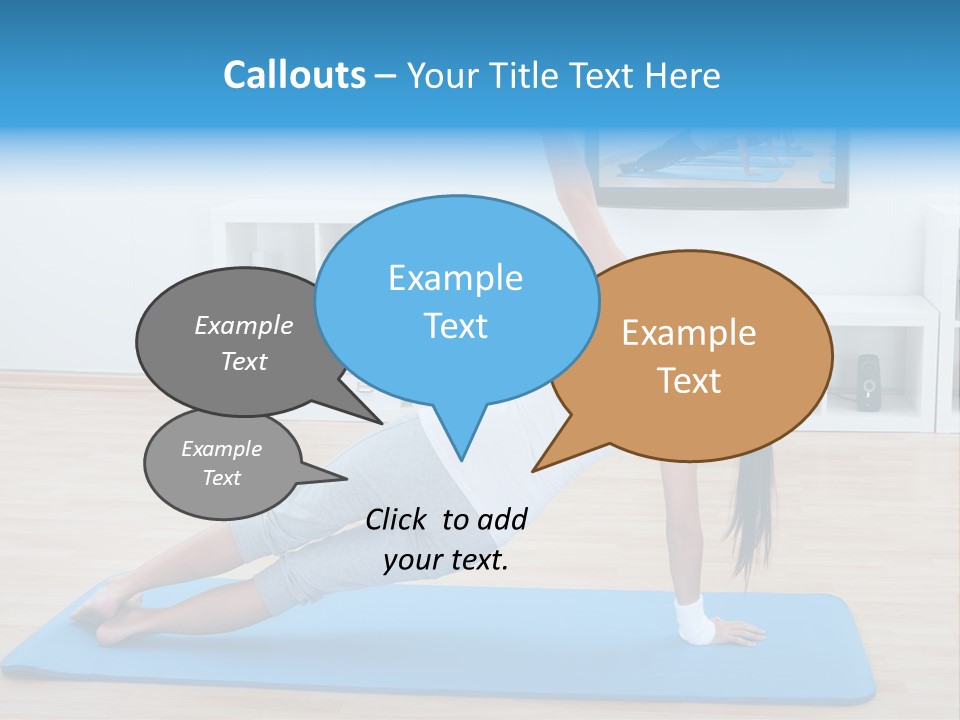 Barefoot Television Woman PowerPoint Template