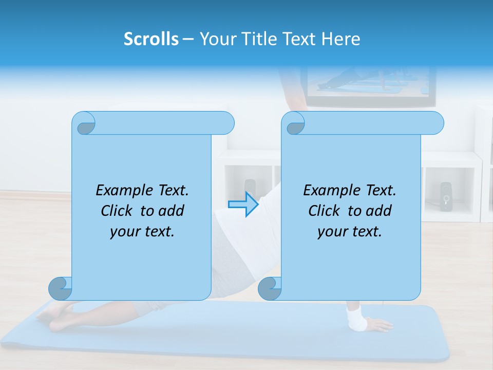 Barefoot Television Woman PowerPoint Template