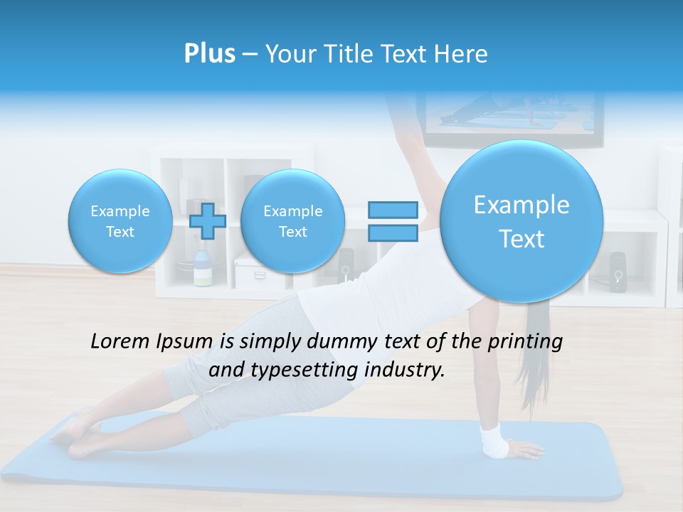 Barefoot Television Woman PowerPoint Template