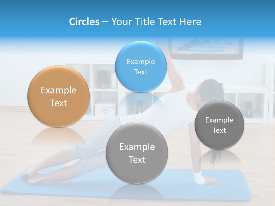 Barefoot Television Woman PowerPoint Template